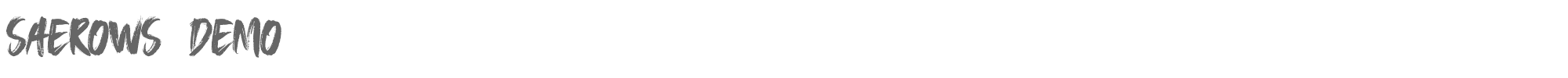 Sample characters Saerows Font